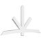 Ekena Millwork Alberta Architectural Grade PVC Gable Bracket, 108"W x 54"H x 4"D x 6"F, 12/12 Pitch GBP108X54X0406ALB00 - alternate 1